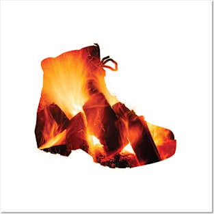 Fire In Hiking Boots Posters and Art